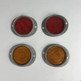 2676518 Stratolite Reflector Red Amber 2 Bolt Style Pm460 No 38 Lot Of 4