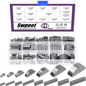 Swpeet S-3551 211pcs Metric Woodruff Key Assortment Kit With 15 Sizes Woodruff