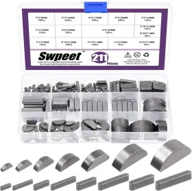 S-3551 Swpeet 211pcs Metric Woodruff Key Assortment Kit With 15 Sizes