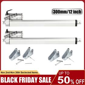 Szmwkj La300z-5.7-2 2 Dual 5.7mm/s 12 Inch Dc Linear Actuators 1500n Mounting Brackets 12v Putter Motor