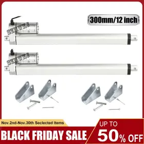 La300z-5.7-2 Szmwkj 2 Dual 5.7mm/s 12 Inch Dc Linear Actuators 1500n Mounting Brackets 12v Putter Motor