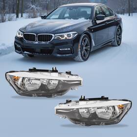 Tbvechi 14508391 For 2016-2018 Bmw 3 Series 320i 340i 330i Halogen Right Left Side Headlight Pair
