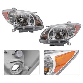 Tbvechi 88973539 Pair Left And Right For 2005-2008 Pontiac Vibe Wagon Headlamps Assembly Headlights
