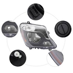 Tbvechi H6012 Right Halogen Headlight Passenger Side Headlamp For 2014-2018 Mercedes Sprinter