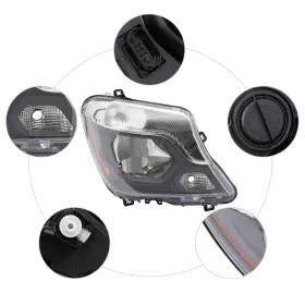H6012 Tbvechi Right Halogen Headlight Passenger Side Headlamp For 2014-2018 Mercedes Sprinter
