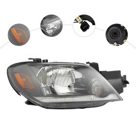 Tbvechi Mn133516 For 2003-2006 Mitsubishi Outlander Ls/xls Halogen Passenger Side Headlight