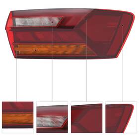 Tbvechi Vw2805128 Led Tail Light For 2019 Volkswagen Jetta Rear Brake Lamp Outer Passenger Side
