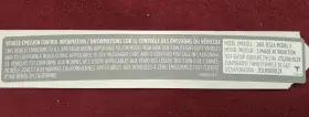 1065843-00-e Tesla Model X 2018 Emissions Label Part # New Oem