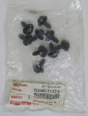 90080-11373 Toyota New Genuine Parts Oem Bolt With Washer Pack Of 9 Part No