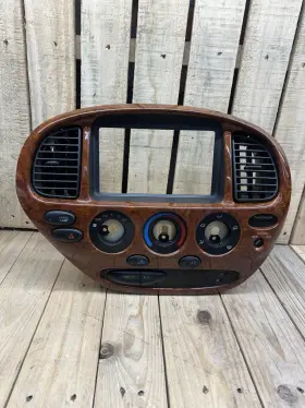 840100c021 Toyota Hac-11031 00-06 Tundra Center Dash Radio Woodgrain Bezel Climate Control