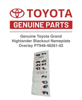 Pt948-48261-02 Toyota Genuine Grand Highlander Blackout Nameplate Overlay
