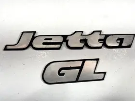 Volkswagen Mk3 93-98 2 Genuine Vw Jetta Gl Rear Trunk Black Silver Oem Emblems