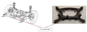 313299315 Volvo 2014-2017 Xc60 Rear Suspension Crossmember K-frame Oem