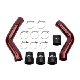 Wcf100423-red Wehrli For 13-18 Ram 6.7l Cummins 3.5in Intercooler Pipes Kit - Wcfab Red