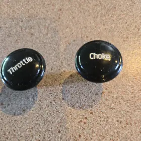 946229 Willys Choke And Throttle Black Knobs