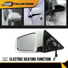 Yew82561 Yellowspeed White Left Driver Side Mirror Fit For Mercedes Coupe E350 E400 E550 2dr 10-17
