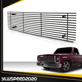 V-02hgl4518abk Ylwspeed20 Fits 1973-1980 Chevy Gmc C/k Pickup Suburban Main Stainless Black Billet Grille