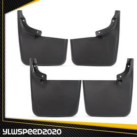 Ylwspeed20 V-03rsa1207bbk Fender Flares Mud Flaps Molded Splash Guards Black Fit For 2004-15 Ford F-150