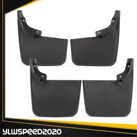 V-03rsa1207bbk Ylwspeed20 Fender Flares Mud Flaps Molded Splash Guards Black Fit For 2004-15 Ford F-150