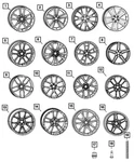 Genuine Mopar Wheel-aluminum 6TF27VXWAA New. Price: $1359.50.