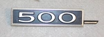 1967 Ford Custom 2D 4D Sedan Nos Front Fender '500' Nameplate Ornament New. Price: $79.00.