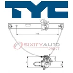 Tyc Front Right Power Window Motor & Regulator Assembly For 2008-2011 New. Price: $70.17.