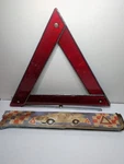 Vintage Safer Reflecting Triangle Emergency Road Hazard Safety Foldable W Box Used. Price: $11.90.