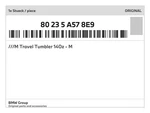 Genuine Bmw ///m Travel Tumbler 14OZ 80-23-5-A57-8E9 New. Price: $18.06.