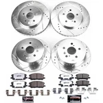 Powerstop Z36 Carbon-fiber Ceramic Brake Pad With Drilled And Slotted Rotor Kit New. Price: $464.07.