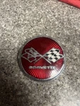Gm #347914 1975-1976 Corvette Rear Fuel Door Emblem, Verynice Original Nuts. Used. Price: $40.00.