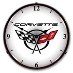 Chevrolet C5 Chevy Corvette Flags Backlit Led Lighted Wall Car Clock New. Price: $169.95.