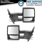 Trail Ridge Tow Mirror Power Heated Signal Smooth Black Chrome Pair Set Ford New. Price: $222.76.