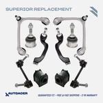 Autoacer -10P Front Suspension Arms Ball Joints Bushes Links Tie Rods For S-type New. Price: $246.00.