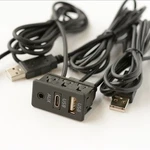 Car Dashboard Mount Type Usb Ports Aux Extension Panel Cable Adapter 150CM New. Price: $20.31.