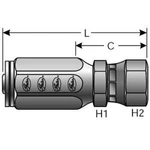 10 Gates 4C1T-4RFJX G27170-0404 Field Attachable Hydraulic Hose Fitting New. Price: $156.10.