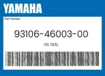 Yamaha Genuine Oil Seal 93106-46003-00 New. Price: $15.49.