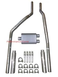 83-01 Chevrolet Gmc S10 S15 Mandrel Bent Dual Exhaust W/ Two Chamber Muffler New. Price: $234.95.
