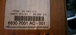 Genuine Mopar Front Door Switch And Bezel 68307001AC New. Price: $150.00.
