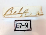 1955 1956 Chevrolet Belair Dash Speaker Grille Emblem Script Gold E7-51 Used. Price: $18.95.