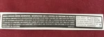 Tesla Model X 2017 Emissions Label Part # 1065843-00-D New Oem. Price: $25.00.