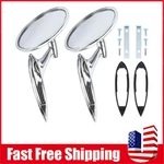Round Bowtie Outside Rearview Mirrors Ribbed Base For Chevy Chevelle,impala Nova New. Price: $47.99.