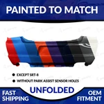 New Painted 2011-2014 Dodge Charger NON-SRT8 Unfolded Rear Bumper W/o Snsr Holes. Price: $486.98.