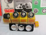 Stewart Warner Green Line Gauges Nos With Senders 2 1/8 Chrome Panel Water Oil Used. Price: $650.00.