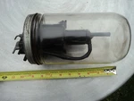 Barn Find 1950S 1960S Duraglas Windshield Washer Fluid Glass Jar W/ Pump Core Used. Price: $89.95.