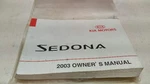 * Oem Owners Manual Owner's Handbook Guide 2003 Kia Sedona M-167636 Used. Price: $8.22.