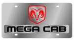 Chrome Dodge Mega Cab Mirror Fill Emblem Premium Steel License Plate 3D Logo New. Price: $42.95.
