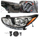 Left Halogen Headlight Driver Side Headlamp For Hyundai Accent 2012 2013 2014 New. Price: $58.45.