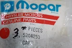 Mopar 5204250 Plastic Wheel Nut 1984-1995. Package Of 3 Covers New. Price: $11.98.