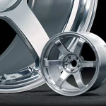 Genuine Rays Official Gear, Volk Racing TE37 Saga S-plus, 1/4 Scale Buffed New. Price: $550.00.