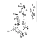 Genuine Mopar Suspension Shock Absorber Right 68455326AA New. Price: $672.53.